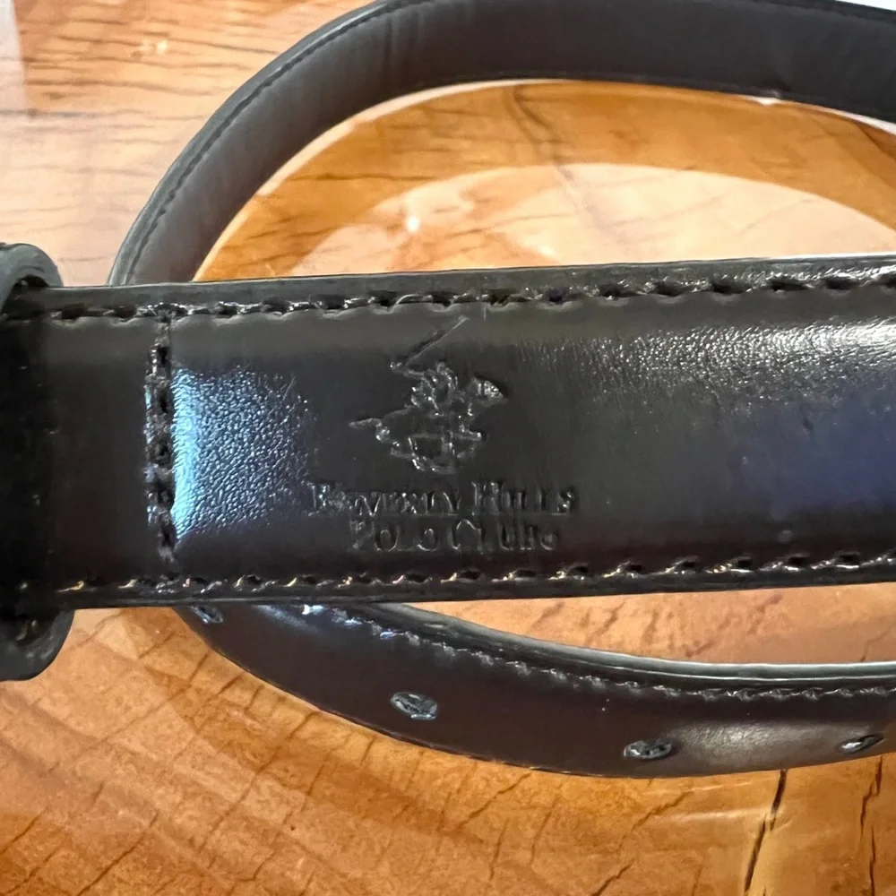 Beverly Hills Polo Club Black Leather Belt
